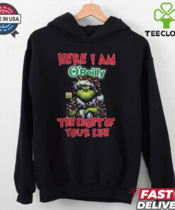 Santa Grinch Here I Am O’Reilly Auto Parts The Light Of Your Life Christmas Light Shirt