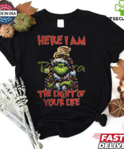 Santa Grinch Here I Am Panera Bread The Light Of Your Life Christmas Light Shirt