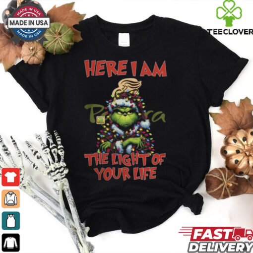 Santa Grinch Here I Am Panera Bread The Light Of Your Life Christmas Light Shirt
