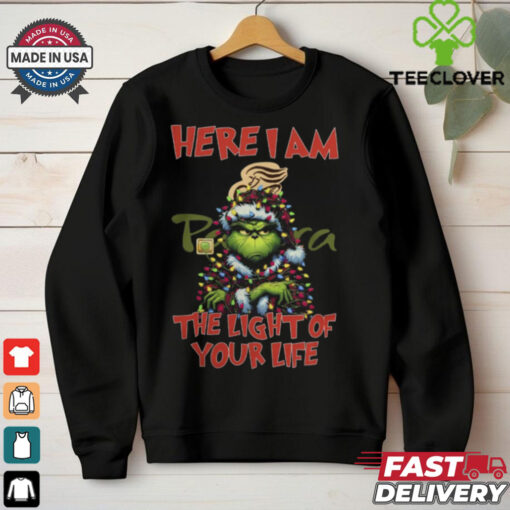 Santa Grinch Here I Am Panera Bread The Light Of Your Life Christmas Light Shirt