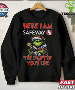 Santa Grinch Here I Am Safeway The Light Of Your Life Christmas Light Shirt