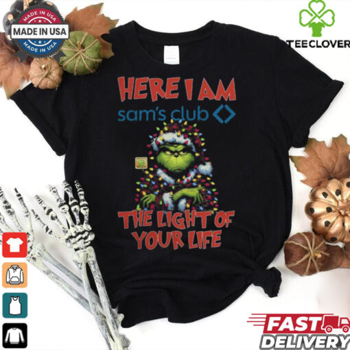 Santa Grinch Here I Am Sam’s Club The Light Of Your Life Christmas Light Shirt
