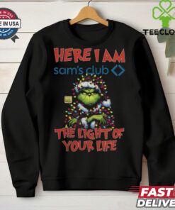 Santa Grinch Here I Am Sam’s Club The Light Of Your Life Christmas Light Shirt