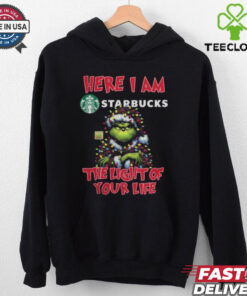 Santa Grinch Here I Am Starbucks The Light Of Your Life Christmas Light Shirt