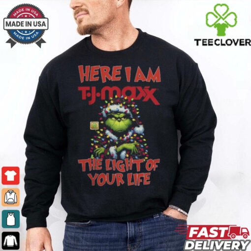 Santa Grinch Here I Am T.J. Maxx The Light Of Your Life Christmas Light Shirt