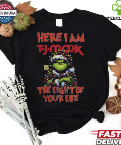 Santa Grinch Here I Am T.J. Maxx The Light Of Your Life Christmas Light Shirt