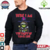 Santa Grinch Here I Am Aramark The Light Of Your Life Christmas Light Shirt