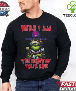 Santa Grinch Here I Am Taco Bell The Light Of Your Life Christmas Light Shirt