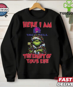 Santa Grinch Here I Am Taco Bell The Light Of Your Life Christmas Light Shirt