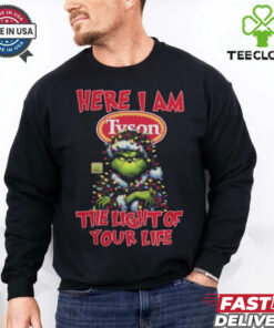 Santa Grinch Here I Am Tyson The Light Of Your Life Christmas Light Shirt