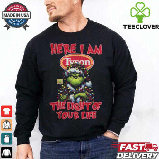 Santa Grinch Here I Am Tyson The Light Of Your Life Christmas Light Shirt