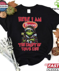 Santa Grinch Here I Am Tyson The Light Of Your Life Christmas Light Shirt