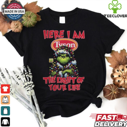 Santa Grinch Here I Am Tyson The Light Of Your Life Christmas Light Shirt