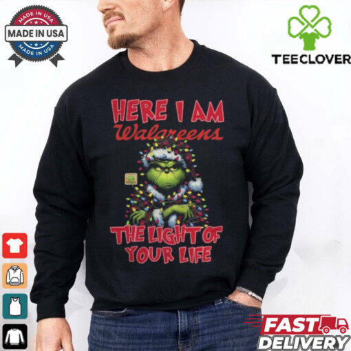 Santa Grinch Here I Am Walgreens The Light Of Your Life Christmas Light Shirt