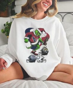 Santa Grinch Houston Texans Stomp On NFL Teams Christmas 2024 T hoodie, sweater, longsleeve, shirt v-neck, t-shirt