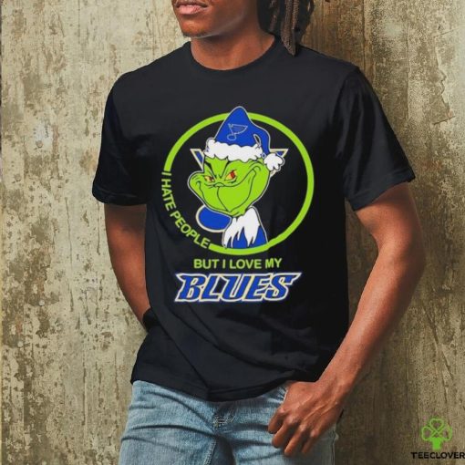 Santa Grinch I Hate People But I Love My St Louis Blues 2023 Shirt