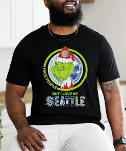 Santa Grinch I Hate people but i love my Seattle Sport Team Merry Christmas 2023 Shirt