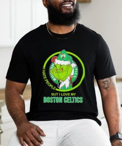 Santa Grinch I hate people but I love my Boston Celtics hoodie, sweater, longsleeve, shirt v-neck, t-shirt