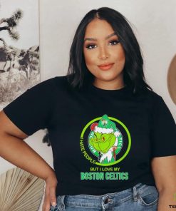 Santa Grinch I hate people but I love my Boston Celtics hoodie, sweater, longsleeve, shirt v-neck, t-shirt