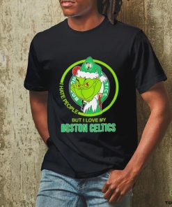 Santa Grinch I hate people but I love my Boston Celtics hoodie, sweater, longsleeve, shirt v-neck, t-shirt