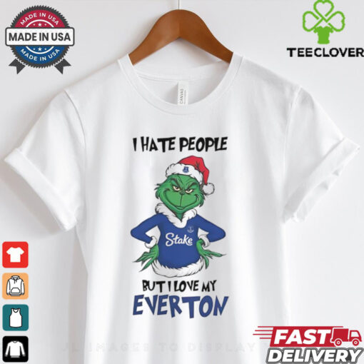 Santa Grinch I hate people but I love my Everton 2024 shirt