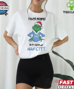 Santa Grinch I hate people but I love my Man City 2024 shirt
