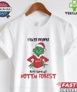 Santa Grinch I hate people but I love my Nottm Forest 2024 shirt