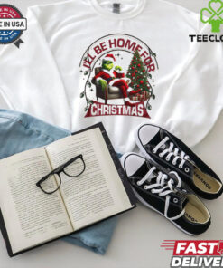Santa Grinch I’ll be home for Christmas shirt