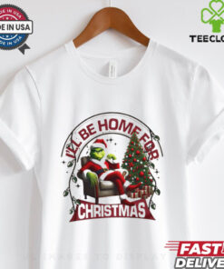 Santa Grinch I’ll be home for Christmas shirt