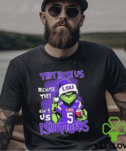 Santa Grinch LSU Tigers Christmas They Hate Us Because Ain’t Us Shirt