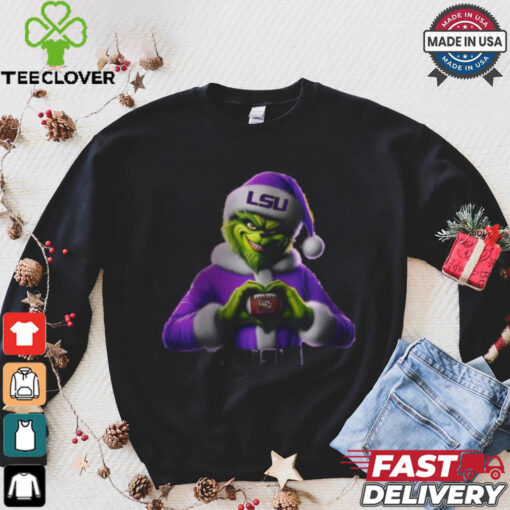 Santa Grinch Love Lsu Football Shirt
