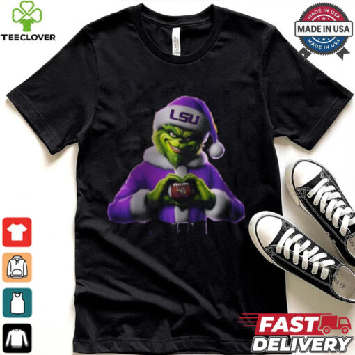 Santa Grinch Love Lsu Football Shirt