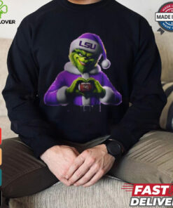 Santa Grinch Love Lsu Football Shirt