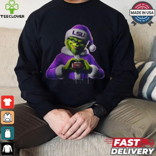 Santa Grinch Love Lsu Football Shirt