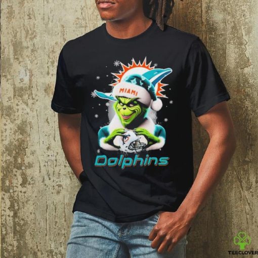 Santa Grinch Love Miami Dolphins Christmas Shirt