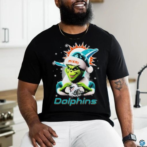 Santa Grinch Love Miami Dolphins Christmas Shirt