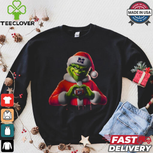 Santa Grinch Love Ole Miss Football Shirt