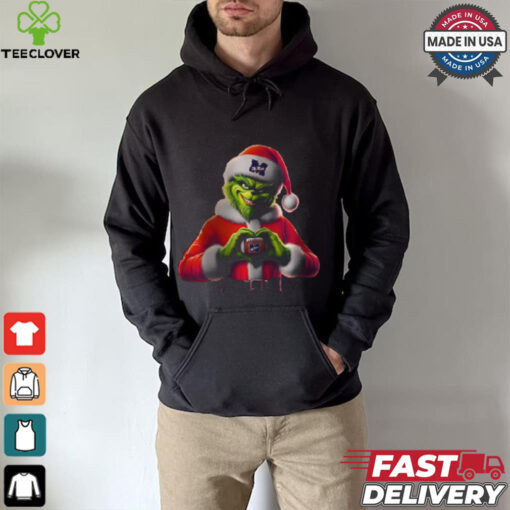 Santa Grinch Love Ole Miss Football Shirt