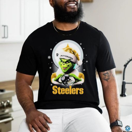 Santa Grinch Love Pittsburgh Steelers Christmas Shirt