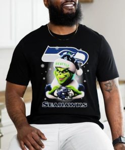 Santa Grinch Love Seattle Seahawks Christmas Shirt
