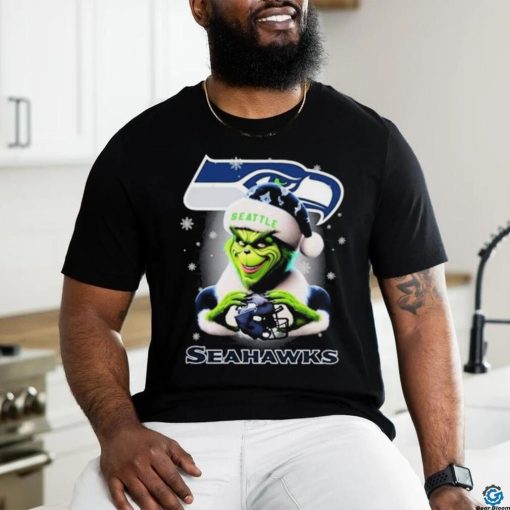 Santa Grinch Love Seattle Seahawks Christmas Shirt