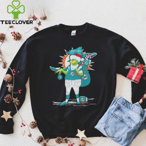 Santa Grinch Miami Dolphins Gift Christmas 2023 Shirt