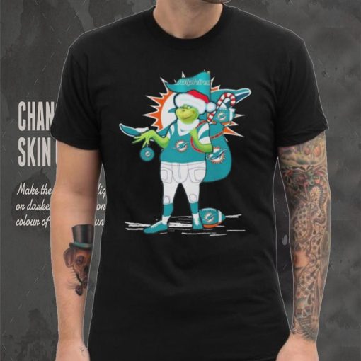 Santa Grinch Miami Dolphins Gift Christmas 2023 Shirt