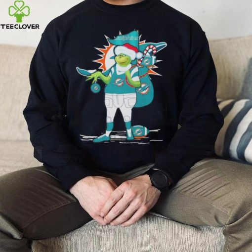 Santa Grinch Miami Dolphins Gift Christmas 2023 Shirt