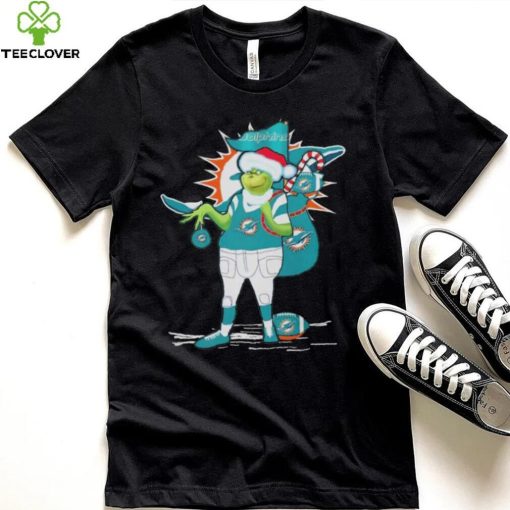 Santa Grinch Miami Dolphins Gift Christmas 2023 Shirt