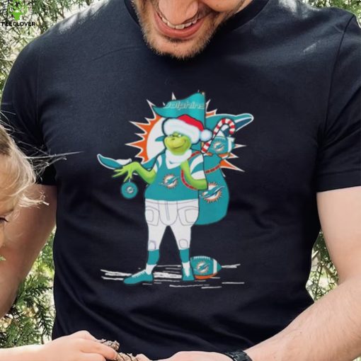 Santa Grinch Miami Dolphins Gift Christmas 2023 Shirt