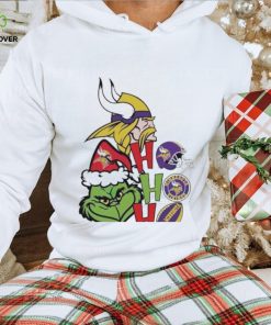 Santa Grinch Minnesota Vikings Hohoho Christmas T Shirt