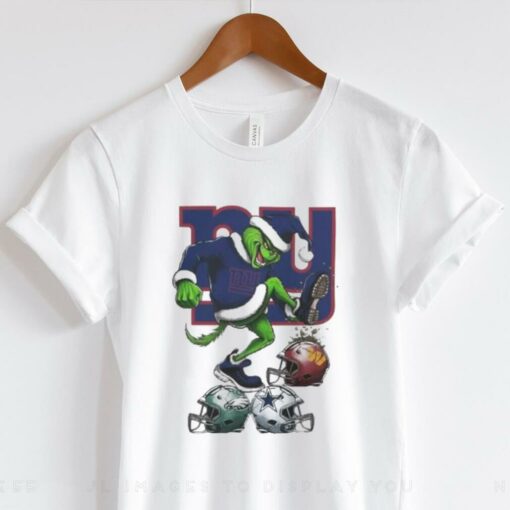 Santa Grinch New York Giants Stomp On NFL Teams Christmas 2024 T hoodie, sweater, longsleeve, shirt v-neck, t-shirt