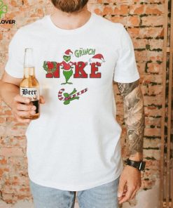 Santa Grinch Nike Candy Christmas Shirt