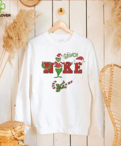 Santa Grinch Nike Candy Christmas Shirt